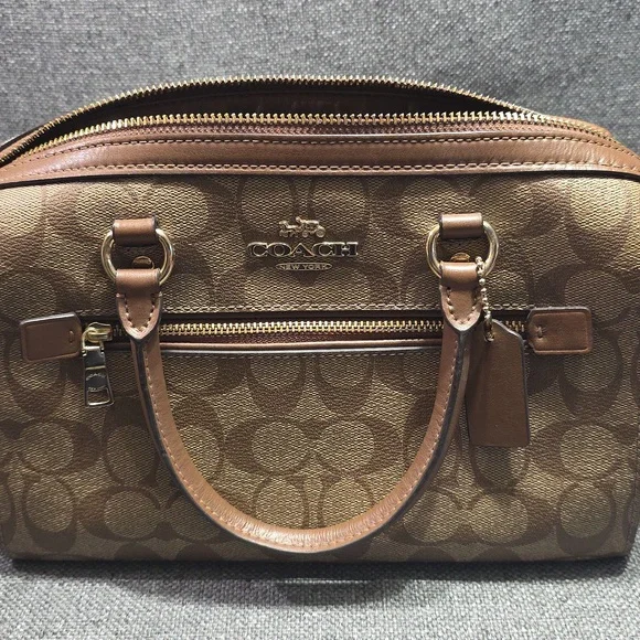 Coach Tan and Brown Satchel - Picture 2 of 8